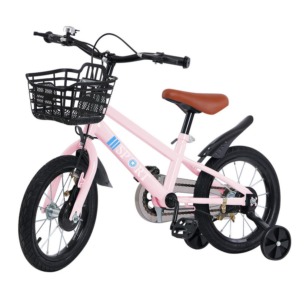 JEOBEST Kinderfahrrad Kinder Fahrrad Fahrräder Bicycle Kinderrad inkl. Korb (12 14 Zoll), 4 Gang, (1-tlg.,Kinder Fahrrad, Fahrrad für Kinder, Mit Hilfsrädern) von JEOBEST