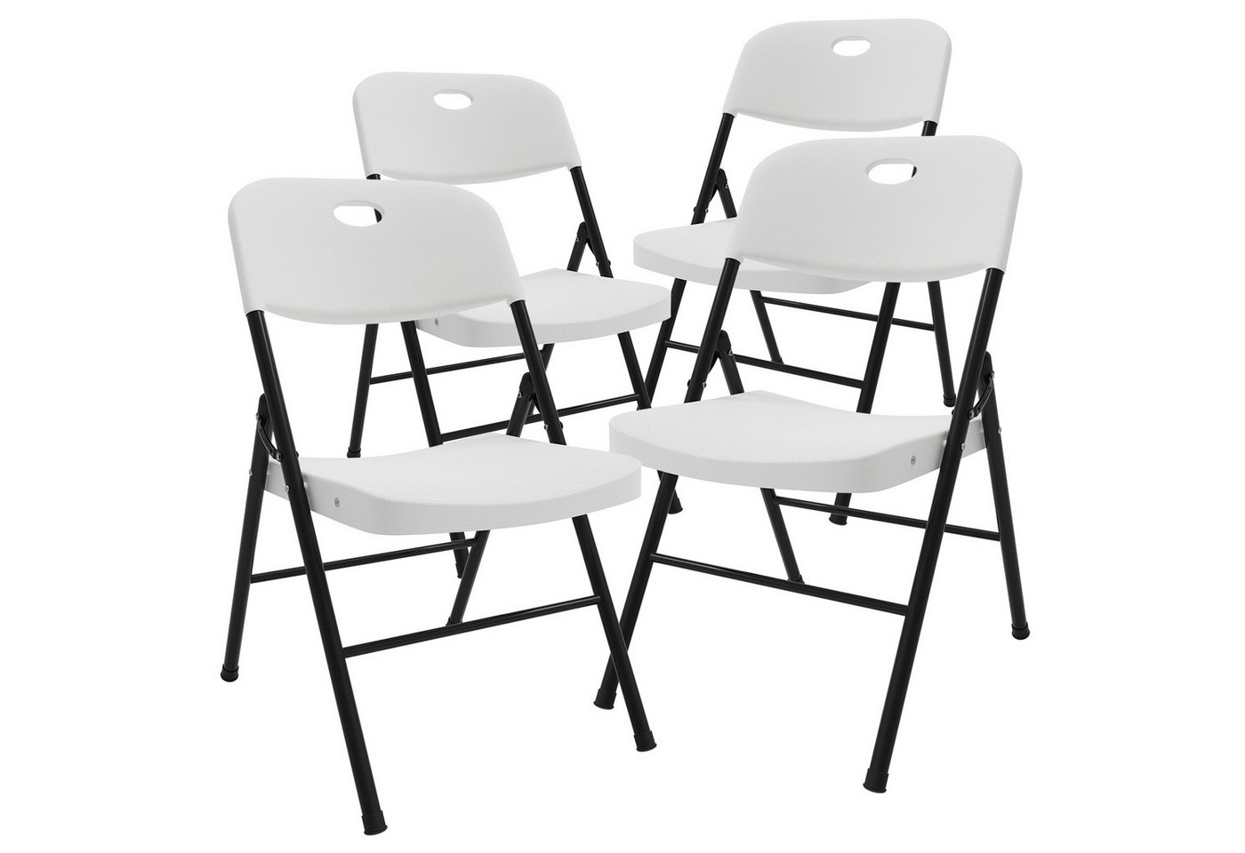 JEOBEST Klappstuhl Klappstühle aus Kunststoff und Metall, Faltbarer Stuhl, (2/4 St) Campingstuhl Bürostuhl Platzsparender Schreibtischstuhl von JEOBEST