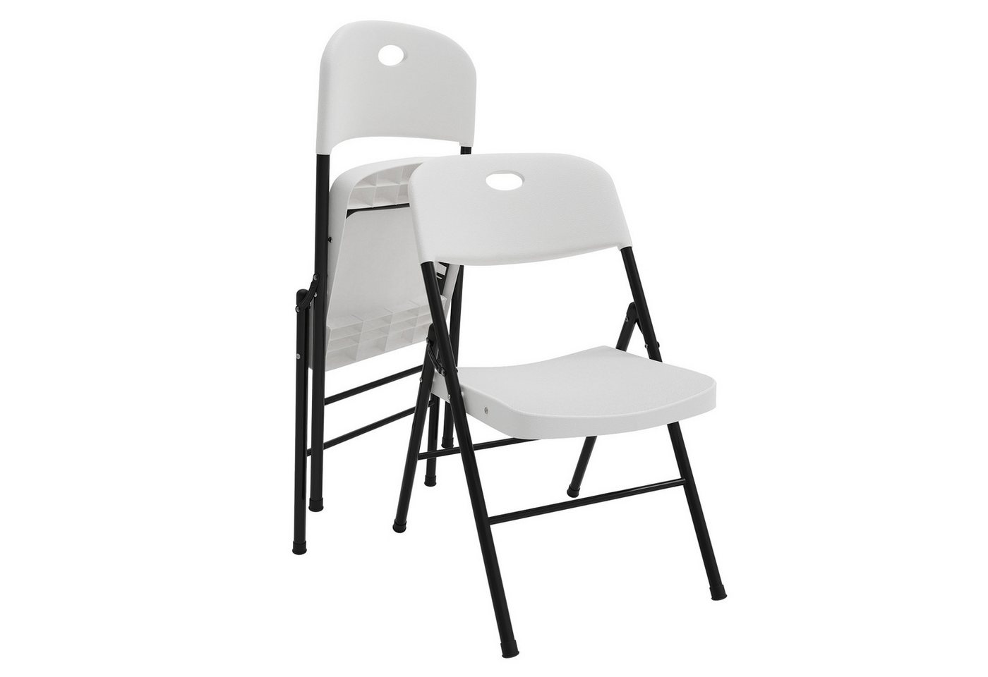 JEOBEST Klappstuhl Klappstühle aus Kunststoff und Metall, Faltbarer Stuhl, (2/4 St) Campingstuhl Bürostuhl Platzsparender Schreibtischstuhl von JEOBEST