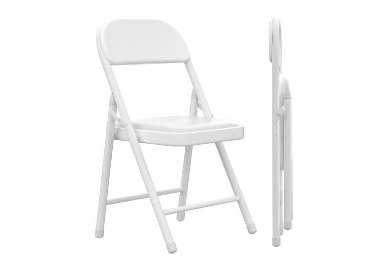 JEOBEST Klappstuhl PU Klappstühle aus Kunststoff und Metall, Faltbarer Stuhl, (1/2 St) Kunstleder Stabil Klappstuhl für Hochzeit Essen Küche Schule von JEOBEST