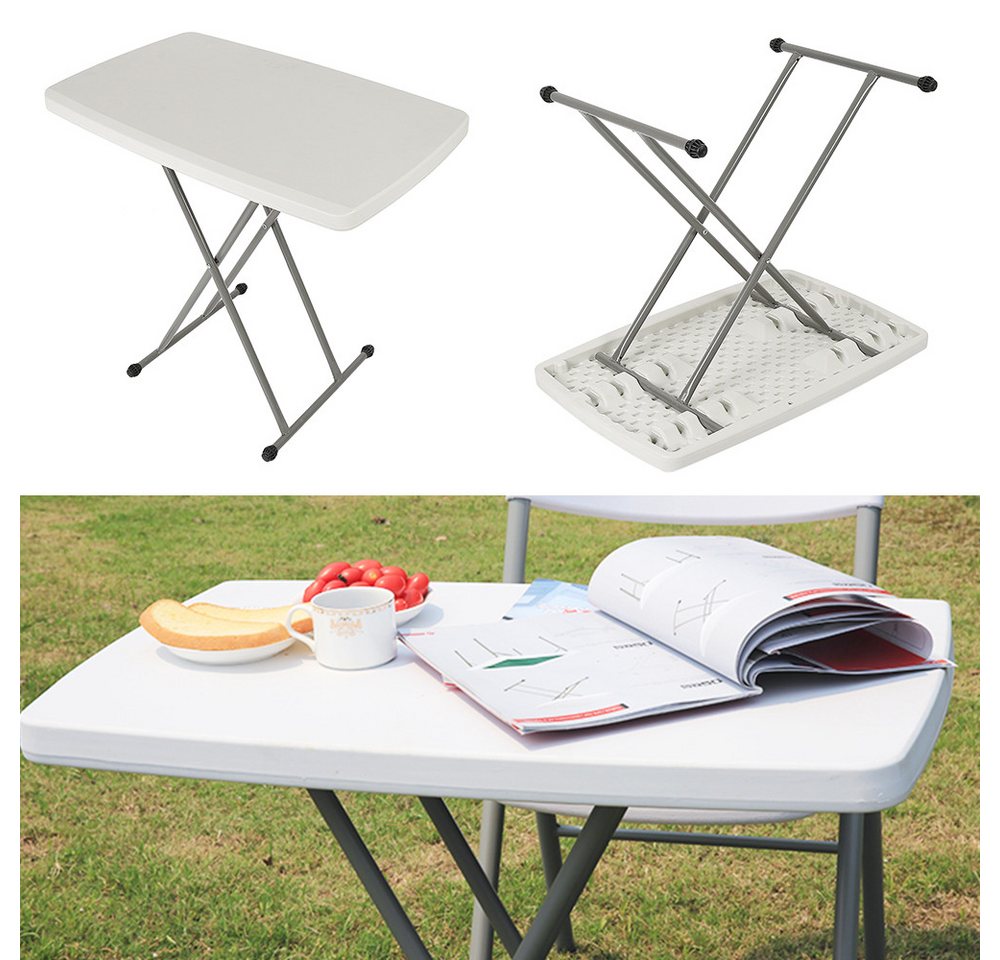 JEOBEST Klapptisch Bistrotisch Outdoor Tisch Campingtisch Gartentisch Esstisch 75x50 cm, Verstellbare Höhe Klapptische, Wetterfest Metall Weiß JEOBEST Klapptisch Bistrotisch Outdoor Tisch Campingtisch Gartentisch Esstisch 75x50 cm, Verstellbare Höhe Klapptische, Wetterfest Metall Weiß von JEOBEST