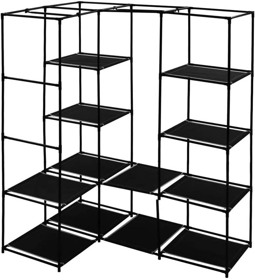 JEOBEST Kleiderschrank Ecke Stoffschrank, mit Kleiderstange und Ablagen L-Form, Faltbare Garderobe Canvas JEOBEST Kleiderschrank Ecke Stoffschrank, mit Kleiderstange und Ablagen L-Form, Faltbare Garderobe Canvas von JEOBEST