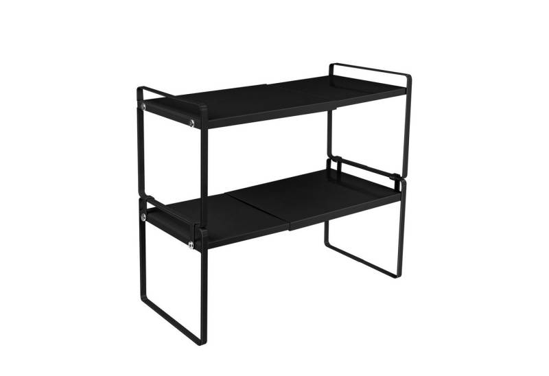 JEOBEST Küchenregal Gewürzregal Erweiterbares Metall Schrankregal Stapelbarer Regal, 2 Ebenen Küchenorganizer 36-60 x 21 x 36.5cm JEOBEST Küchenregal Gewürzregal Erweiterbares Metall Schrankregal Stapelbarer Regal, 2 Ebenen Küchenorganizer 36-60 x 21 x 36.5cm von JEOBEST