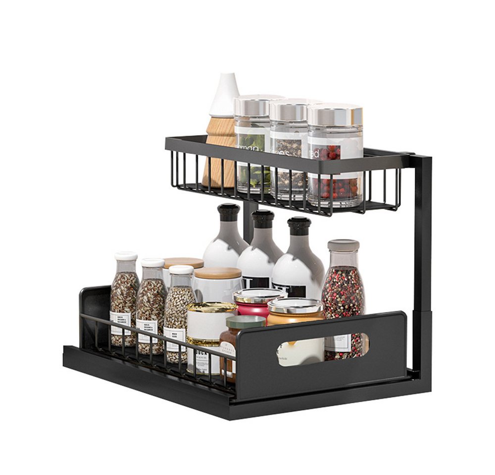 JEOBEST Küchenregal Küchen-Organizer, Unter Waschbecken Regal Metall, Ausziehbar Schublade JEOBEST Küchenregal Küchen-Organizer, Unter Waschbecken Regal Metall, Ausziehbar Schublade von JEOBEST