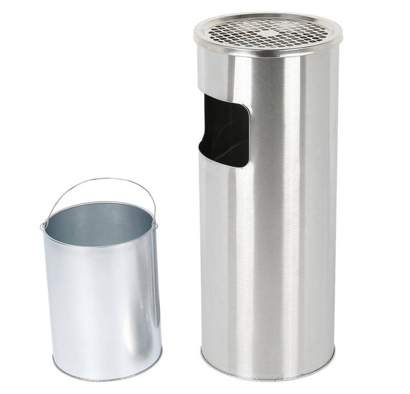 JEOBEST Mülleimer Aschenbecher Abfalleimer mit Inneneimer, Edelstahl Standaschenbecher von JEOBEST