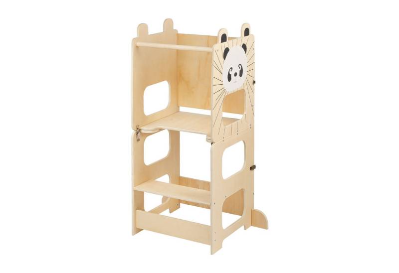 JEOBEST Stehhilfe Kleinkindturm, Lernturm, Stehturm, 3-in-1-Küchenhocker, (1 St, Holz, Klappbar) Helfer mit Kreidetafel von JEOBEST