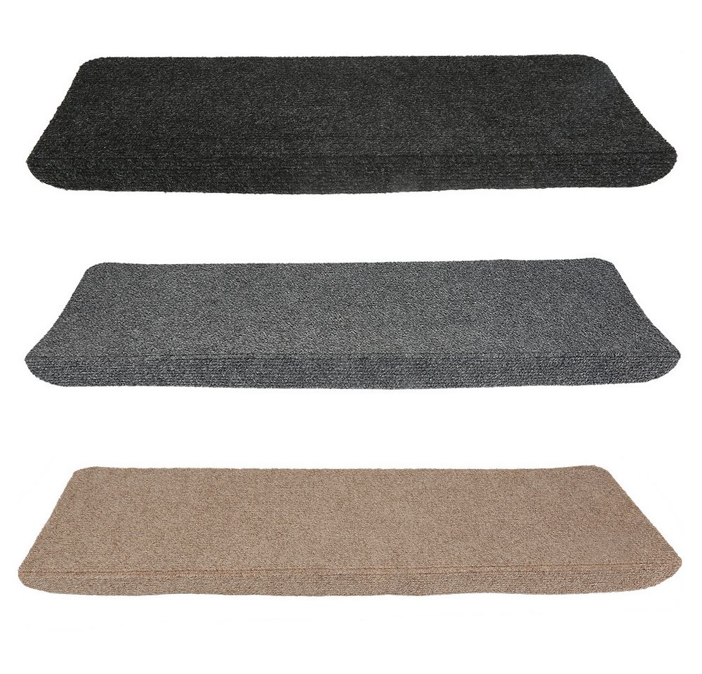 JEOBEST Stufenmatte Treppenstufen Matten Stufenmatten Selbstklebend Treppenschutz, 15 Stück Rechteckig, 65 x 25cm Rutschfeste von JEOBEST