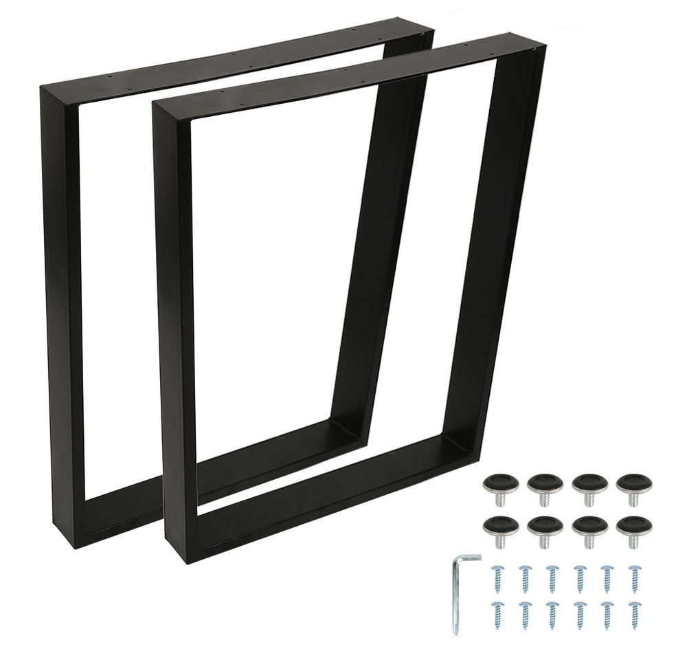 JEOBEST Tischbein 2er Set Tischbeine Metall 60 x 72 cm Möbelfüße Tischfuß, Vierkantprofilen, Industriedesign, DIY-Couchtisch, Schreibtisch.. von JEOBEST