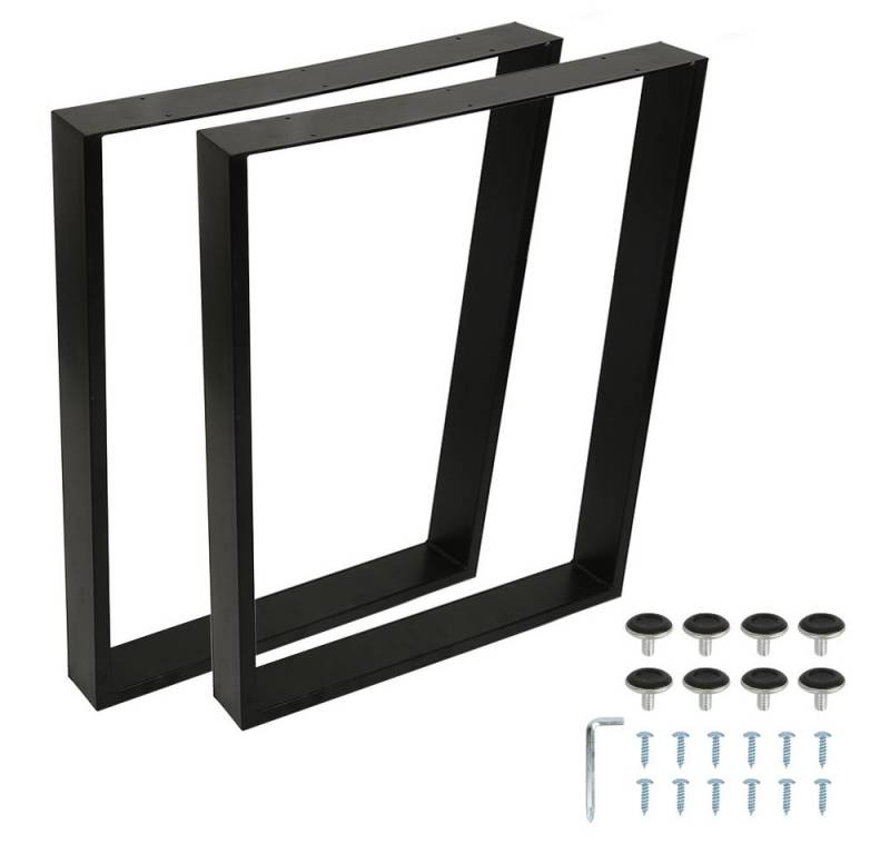 JEOBEST Tischbein 2er Set Tischbeine Metall 60 x 72 cm Möbelfüße Tischfuß, Vierkantprofilen, Industriedesign, DIY-Couchtisch, Schreibtisch.. von JEOBEST