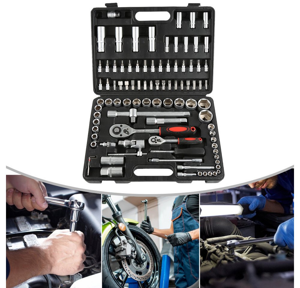 JEOBEST Werkzeugset 98-teiliges Steckschlüssel-Set, Ratschenschlüssel-Set, Werkzeugkoffer/Tool Box JEOBEST Werkzeugset 98-teiliges Steckschlüssel-Set, Ratschenschlüssel-Set, Werkzeugkoffer/Tool Box von JEOBEST