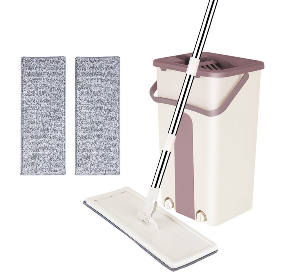 JEOBEST Wischmopp Wischmopp und Eimer mit Auswringer-Set, Freihändiges Flachwischer-Set, Nass- und Trockengebrauch, mit 2 waschbaren Mikrofaser-Pads JEOBEST Wischmopp Wischmopp und Eimer mit Auswringer-Set, Freihändiges Flachwischer-Set, Nass- und Trockengebrauch, mit 2 waschbaren Mikrofaser-Pads von JEOBEST