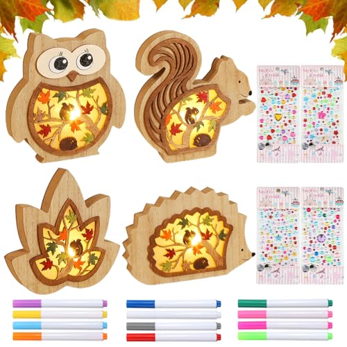 4 Stück LED-Stimmungsleuchten Herbst,Herbst Deko Leuchten aus Holz,Herbst Holz Ornament,Hölz Herbst Dekoration Lampe,Herbstdeko Lampe,Fall Decor Tisch Fenster für Party Erntedankfest Innen Deko 4 Stück LED-Stimmungsleuchten Herbst,Herbst Deko Leuchten aus Holz,Herbst Holz Ornament,Hölz Herbst Dekoration Lampe,Herbstdeko Lampe,Fall Decor Tisch Fenster für Party Erntedankfest Innen Deko von JEONDFG