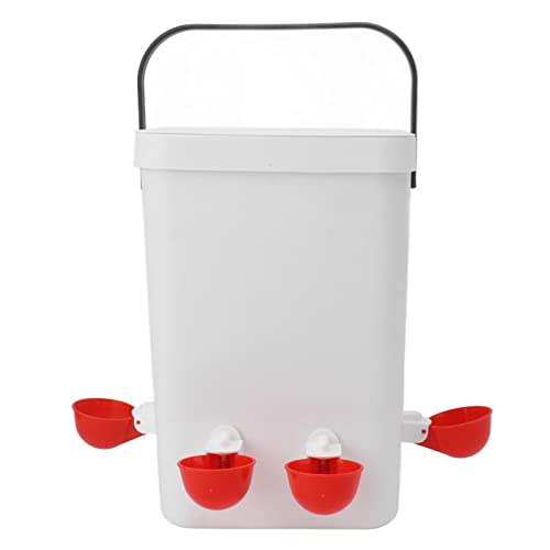 JEOZBM Automatisches Hähnchen-Futter- und Tränke-Set, 12-Liter-Hühnerwasser-Futterstation, Wasserbecher, Geflügelfutter-Wasserspender für Ente, Truthahn, Gans von JEOZBM