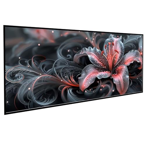 Blumen Diamond Painting (60x120cm), Diamond Painting Erwachsene Lilie DIY Runden Steine Kristall Kunst Bastelnset Erwachsene Anfänger Set, zur Entspannung und Zimmer Wanddeko, Geschenke PJY5 Q-C von JEPGFOU