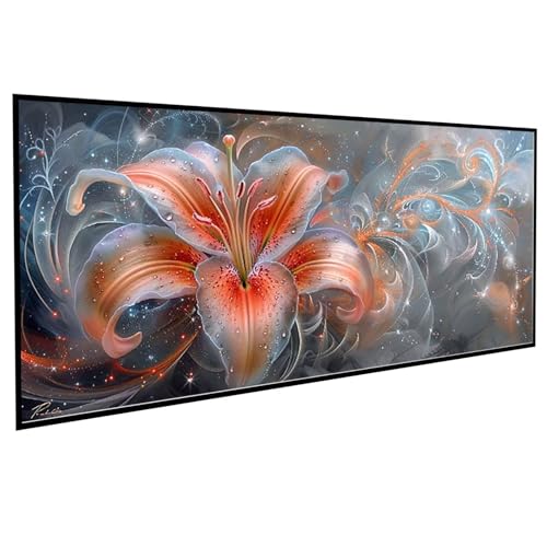Blumen Diamond Painting 90x180cm, Diamond Painting Erwachsene Lilie DIY Runden Steine Kristall Kunst Bastelnset Erwachsene Anfänger Set, zur Entspannung und Zimmer Wanddeko, Geschenke PJY8 X-C von JEPGFOU