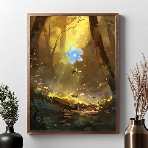 Diamond Painting Blume, Diamond Painting Erwachsene Blumen Diamant Malerei Bilder Full Drill 5D DIY Diamont Art Stickerei Set Geeignet Als Geschenk, Zur Entspannung und Wanddeko 60 x 80 cm JPF 4-3 von JEPGFOU