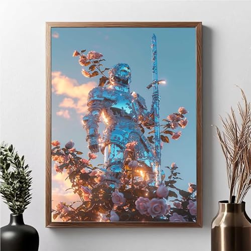 Diamond Painting Blume, Diamond Painting Erwachsene Mann Diamant Malerei Bilder Full Drill 5D DIY Diamont Art Stickerei Set Geeignet Als Geschenk, Zur Entspannung und Wanddeko 30 x 40 cm JPF 4-7 von JEPGFOU