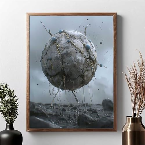 Diamond Painting Erwachsene Abstrakt Diamond Painting Kinder Kugel 5D DIY Runden Mosaikherstellung Basteln Erwachsene Anfänger Set für Heim Schlafzimmer Wand Deko, Geschenke 60 x 80 cm JPF J-2 von JEPGFOU