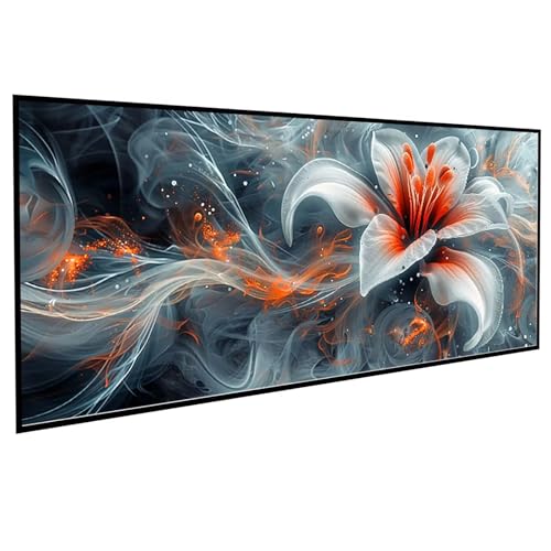 Diamond Painting Erwachsene Abstrakt Diamond Painting Kinder Lilie, DIY Runden Steine Mosaikherstellung Basteln Erwachsene Anfänger Set für Heim Schlafzimmer Wand Deko, Geschenke 60x120CM PJY5 L-D von JEPGFOU
