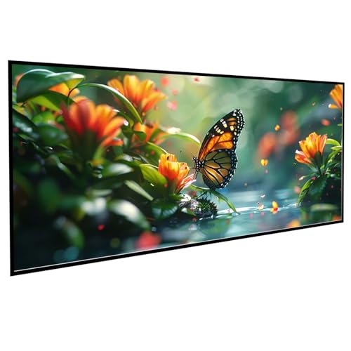 Diamond Painting Erwachsene Anlage Diamond Painting Kinder Schmetterling, DIY Runden Steine Mosaikherstellung Basteln Erwachsene Anfänger Set für Heim Schlafzimmer Deko, Geschenke (70x140cm) PJY6 L-W von JEPGFOU