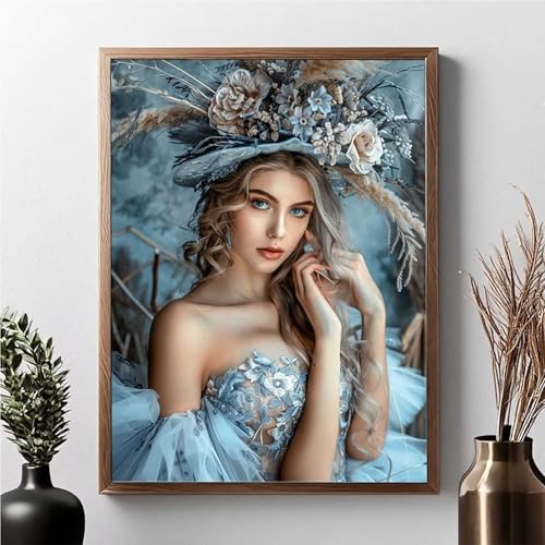 Diamond Painting Erwachsene Blume Diamond Painting Kinder Frau 5D DIY Runden Mosaikherstellung Basteln Erwachsene Anfänger Set für Heim Schlafzimmer Wand Deko Wohnzimmer, Geschenke 80 x 100 cm JPF Q-U von JEPGFOU