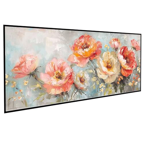 Diamond Painting Erwachsene Blumen Diamond Painting Kinder Blume, DIY Runden Steine Mosaikherstellung Basteln Erwachsene Anfänger Set für Heim Schlafzimmer Wand Deko, Geschenke 40x80cm PJY3 H-F von JEPGFOU