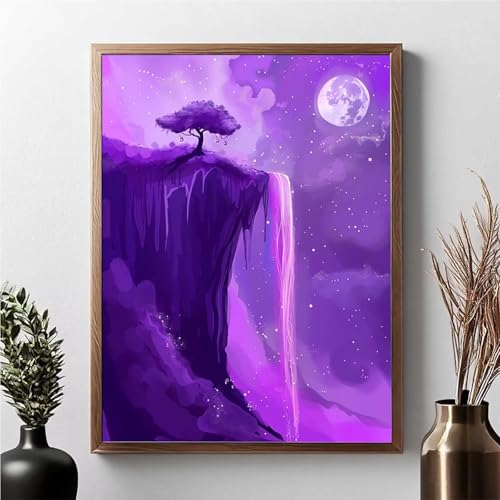 Diamond Painting Erwachsene Fallen Diamond Painting Kinder Baum 5D DIY Runden Mosaikherstellung Basteln Erwachsene Anfänger Set für Heim Schlafzimmer Wand Deko Wohnzimmer, Geschenke 50 x 70 cm JPF M-H von JEPGFOU