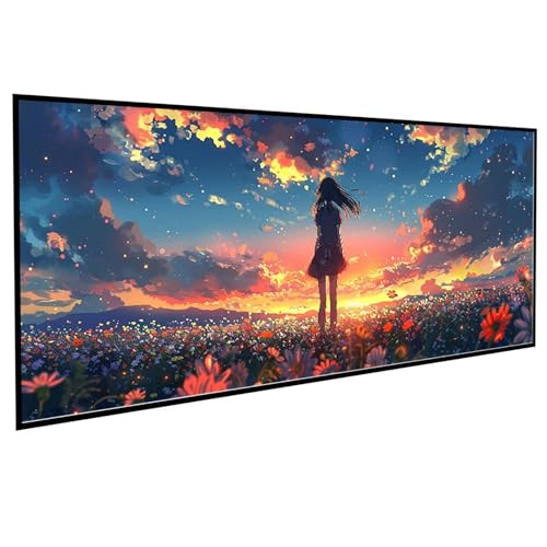 Diamond Painting Erwachsene Figurenkunst Diamond Painting Kinder MäDchen, DIY Runden Steine Mosaikherstellung Basteln Erwachsene Anfänger Set für Heim Schlafzimmer Deko, Geschenke 90 x 180 cm PJY8 J-8 von JEPGFOU