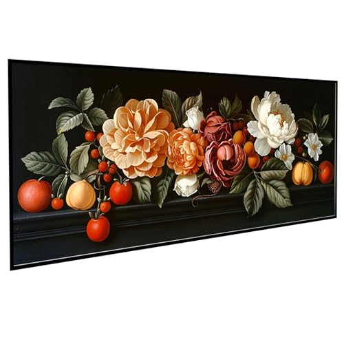 Diamond Painting Erwachsene Halo Diamond Painting Kinder Blumen, DIY Runden Steine Mosaikherstellung Basteln Erwachsene Anfänger Set für Heim Schlafzimmer Wand Deko, Geschenke 70 x 140 cm PJY6 8-4 von JEPGFOU