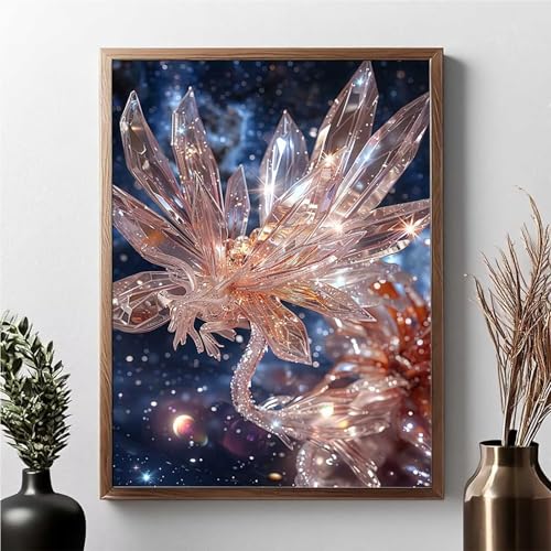Diamond Painting Erwachsene Kristall Diamond Painting Kinder Abstrakt 5D DIY Runden Mosaikherstellung Basteln Erwachsene Anfänger Set für Heim Schlafzimmer Wand Deko, Geschenke 30 x 40 cm JPF 2-4 von JEPGFOU