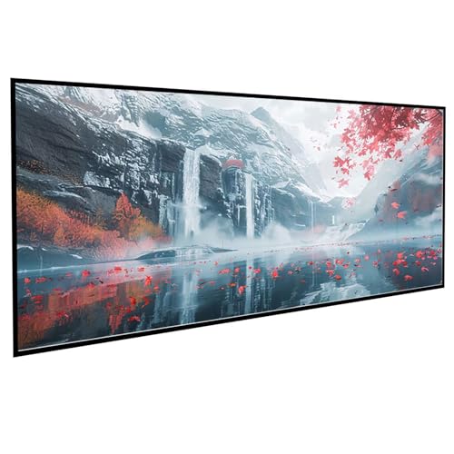 Diamond Painting Erwachsene Landschaft Diamond Painting Kinder BläTter, DIY Runden Steine Mosaikherstellung Basteln Erwachsene Anfänger Set für Heim Schlafzimmer Deko, Geschenke (90x180cm) PJY8 C-G von JEPGFOU