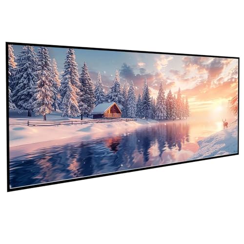 Diamond Painting Erwachsene Landschaft Diamond Painting Kinder Holzhaus, DIY Runden Steine Mosaikherstellung Basteln Erwachsene Anfänger Set für Heim Schlafzimmer Deko, Geschenke (90x180cm) PJY8 M-0 von JEPGFOU