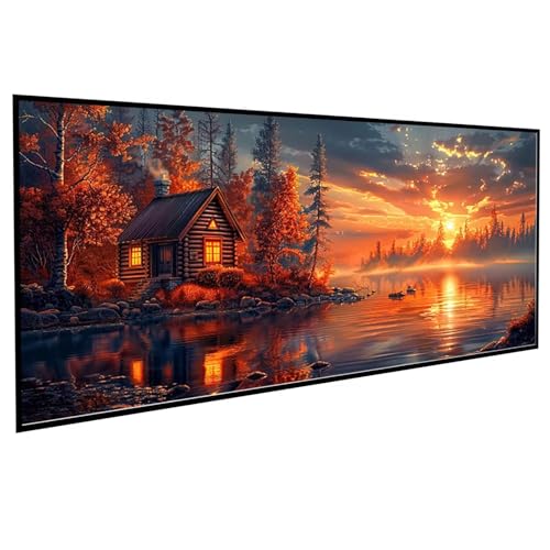 Diamond Painting Erwachsene Landschaft Diamond Painting Kinder Kabine, DIY Runden Steine Mosaikherstellung Basteln Erwachsene Anfänger Set für Heim Schlafzimmer Wand Deko, Geschenke (30x60cm) PJY2 1-7 von JEPGFOU