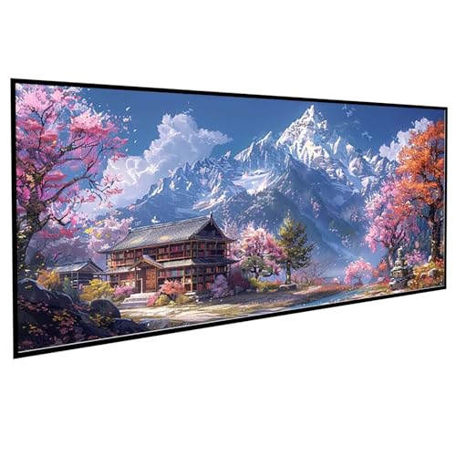 Diamond Painting Erwachsene Landschaft Diamond Painting Kinder KirschblüTenbaum, DIY Runden Steine Mosaikherstellung Basteln Erwachsene Anfänger Set für Schlafzimmer Deko, Geschenke (30x60cm) PJY2 X-9 von JEPGFOU