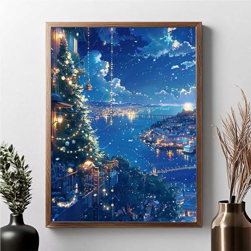 Diamond Painting Erwachsene Sea Diamond Painting Kinder Baum 5D DIY Runden Mosaikherstellung Basteln Erwachsene Anfänger Set für Heim Schlafzimmer Wand Deko Wohnzimmer, Geschenke 80x100cm JPF 4-1 von JEPGFOU