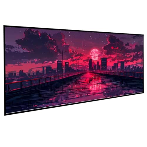 Diamond Painting Erwachsene Stadt Diamond Painting Kinder BrüCke, DIY Runden Steine Mosaikherstellung Basteln Erwachsene Anfänger Set für Heim Schlafzimmer Wand Deko, Geschenke 50 x 100 cm PJY4 H-3 von JEPGFOU