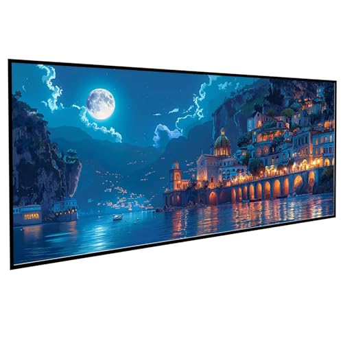 Diamond Painting Erwachsene Stadt Diamond Painting Kinder Glockenturm, DIY Runden Steine Mosaikherstellung Basteln Erwachsene Anfänger Set für Heim Schlafzimmer Deko, Geschenke (90x180cm) PJY8 K-C von JEPGFOU