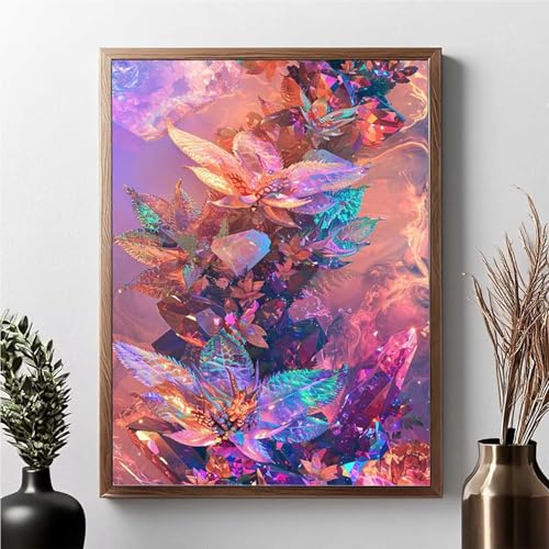 Diamond Painting Schmetterling, Diamond Painting Erwachsene Blume Diamant Malerei Bilder Full Drill 5D Diamonds Art Stickerei Set Geeignet Als Geschenk, Zur Wanddeko 80 x 100 cm JPF 3-M von JEPGFOU
