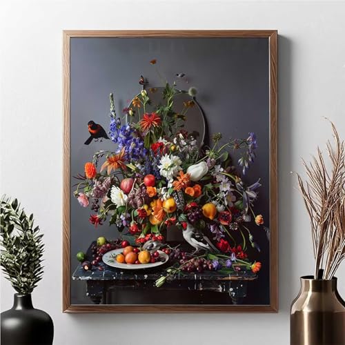 Diamond Painting Vogel, Diamond Painting Erwachsene Obst Diamant Malerei Bilder Full Drill 5D DIY Diamont Art Stickerei Set Geeignet Als Geschenk, Zur Entspannung und Wanddeko 60x80cm JPF X-T von JEPGFOU