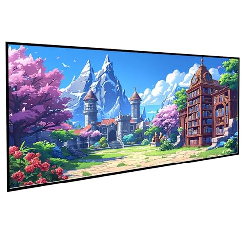 JEPGFOU Architektur Diamond Painting (80x160cm), Diamond Painting Erwachsene Bibliothek DIY Runden Steine Kristall Kunst Bastelnset Erwachsene Anfänger Set, zur Zimmer Wanddeko, Geschenke PJY7 D-Z von JEPGFOU