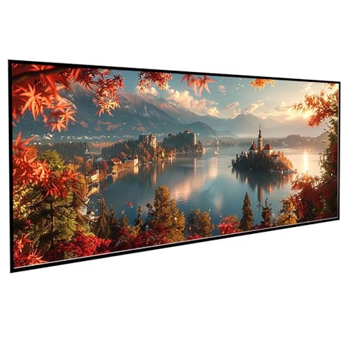 JEPGFOU Architektur Diamond Painting 60 x 120 cm, Diamond Painting Erwachsene Schloss DIY Runden Steine Kristall Kunst Bastelnset Erwachsene Anfänger Set, zur Zimmer Wanddeko, Geschenke PJY5 H-3 von JEPGFOU