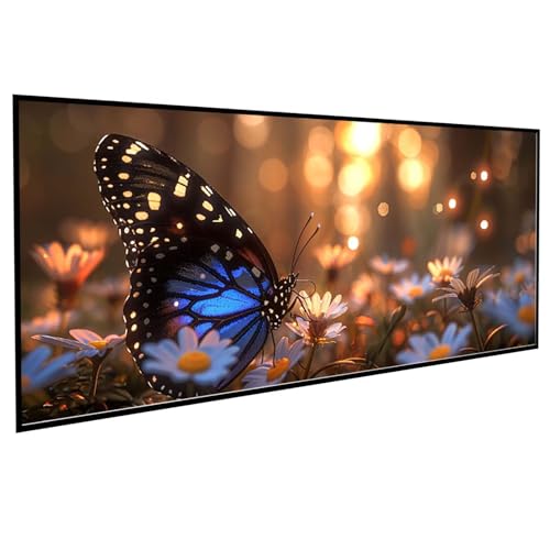 JEPGFOU Blume Diamond Painting (80x160cm), Diamond Painting Erwachsene Schmetterling DIY Runden Steine Kristall Kunst Bastelnset Erwachsene Anfänger Set, zur Zimmer Wanddeko, Geschenke PJY7 2-E von JEPGFOU