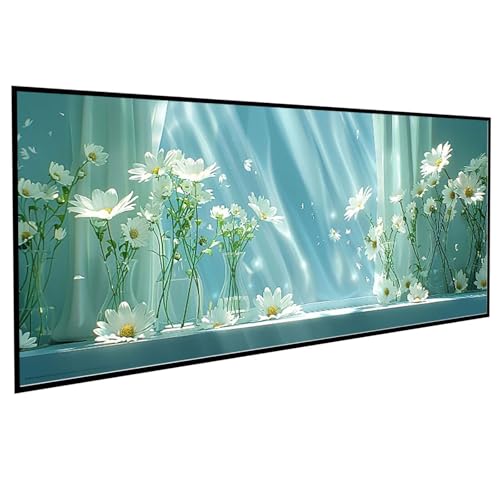 JEPGFOU Blumen Diamond Painting (100x200cm), Diamond Painting Erwachsene GäNseblüMchen DIY Runden Steine Kristall Kunst Bastelnset Erwachsene Anfänger Set, zur Zimmer Wanddeko, Geschenke PJY9 A-7 von JEPGFOU
