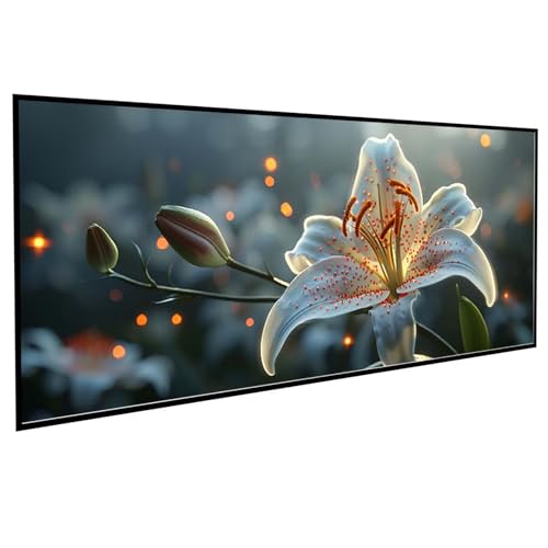 JEPGFOU Blumen Diamond Painting 30x60cm, Diamond Painting Erwachsene Lilie DIY Runden Steine Kristall Kunst Bastelnset Erwachsene Anfänger Set, zur Entspannung und Zimmer Wanddeko, Geschenke PJY2 V-7 von JEPGFOU