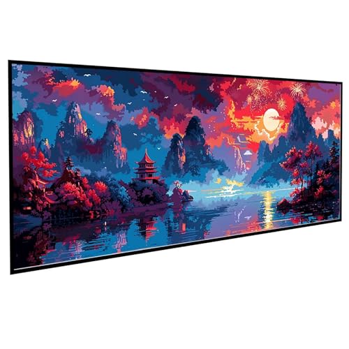 JEPGFOU Landschaft Diamond Painting 40 x 80 cm, Diamond Painting Erwachsene Pavillon DIY Runden Steine Kristall Kunst Bastelnset Erwachsene Anfänger Set, zur Zimmer Wanddeko, Geschenke PJY9 H-0 JEPGFOU Landschaft Diamond Painting 40 x 80 cm, Diamond Painting Erwachsene Pavillon DIY Runden Steine Kristall Kunst Bastelnset Erwachsene Anfänger Set, zur Zimmer Wanddeko, Geschenke PJY9 H-0 von JEPGFOU