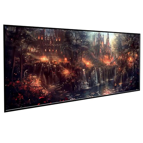 Landschaft Diamond Painting (40x50cm), Diamond Painting Erwachsene Schloss DIY Runden Steine Kristall Kunst Bastelnset Erwachsene Anfänger Set, zur Entspannung und Zimmer Wanddeko, Geschenke PJY3 4-3 von JEPGFOU