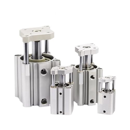1 Stück dünner Zylinder der Serie Typ CDQMB mit Magnet, doppeltwirkender Führungsstange, kleiner Zylinder CDQMB12-5 CDQMB16-10(Stroke 15mm) von JEQGDLUI