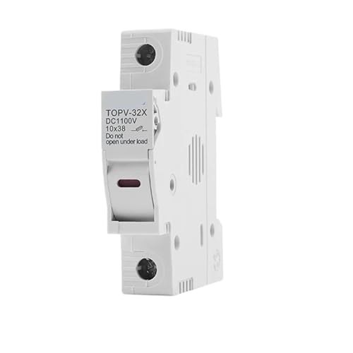 1P 2P DC-Sicherungshalter 10 * 38 mm Hochspannungs-Solar-Photovoltaik 1100 V TOPV-30-Sockel-Photovoltaik-Systemschutz mit Licht(20A,1P With LED) von JEQGDLUI