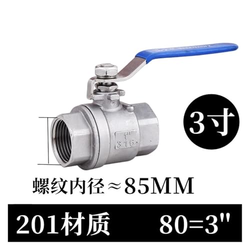 201 Edelstahl-Kugelhahn Q11F-16P zweiteiliger zweiteiliger Innendrahtgewinde-Ventilschalter 4 Minuten 1 Zoll(G3) von JEQGDLUI