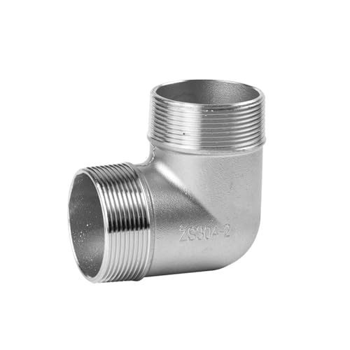 304 Edelstahl 90 Grad doppelter Außendrahtbogen Außengewinde rechtwinkliges Innengelenk Sanitärzubehör 3 Minuten 4 Minuten 6 Minuten 1 Zoll(G2) von JEQGDLUI